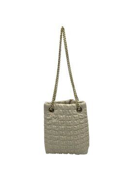 M & S Beige Quilted Chain Strap Shoulder Grab Bag